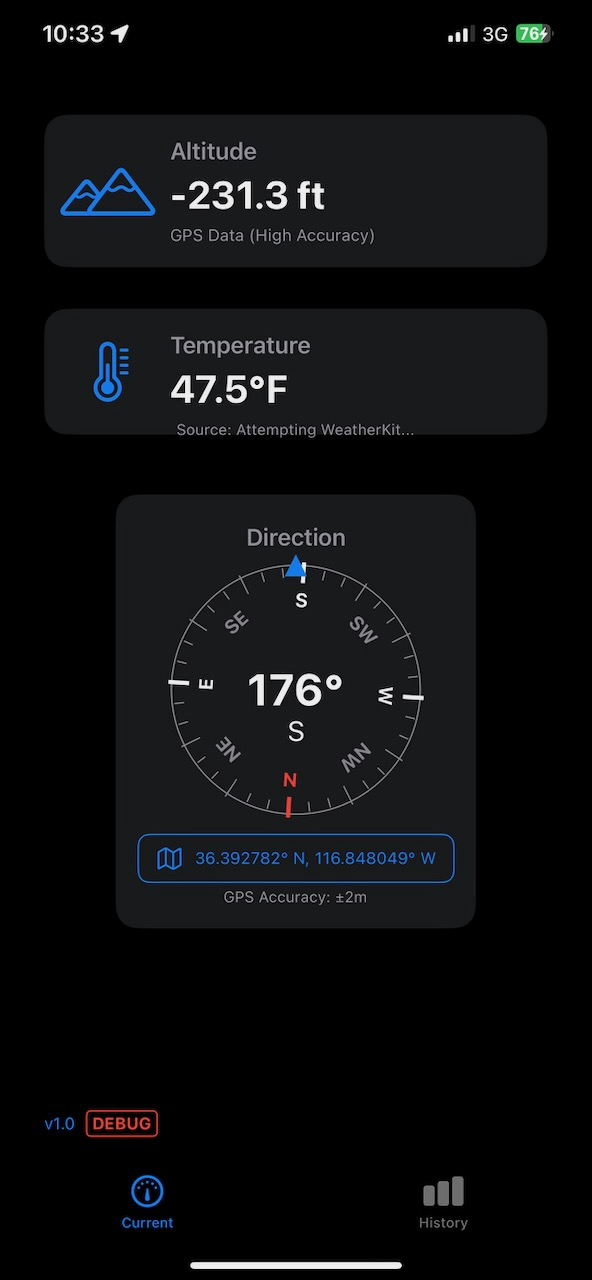 High Roller Elevation History